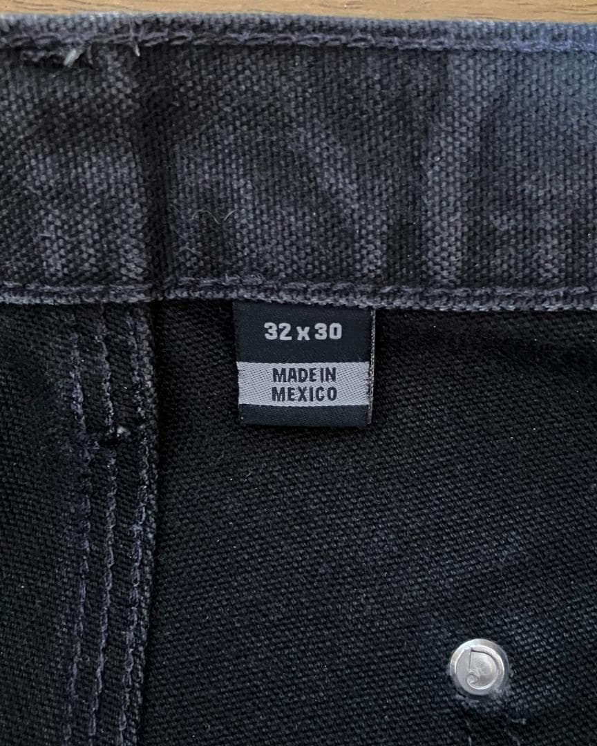 【W32 L30】カーハート ダブルニー ブラック Carhartt 黒