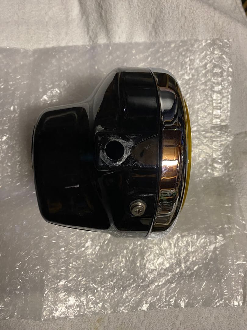 イエロー 丸型 バイクライト旧車　カスタム　モンキー　中古品マーシャル