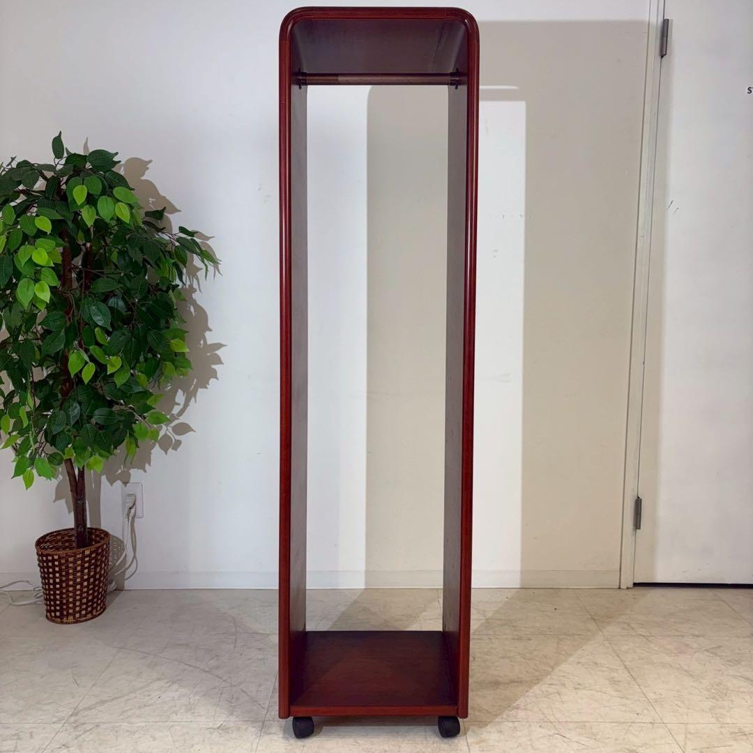 ハンガーラック　ワインローズ　モダン家具　ミッドセンチュリー　木製　キャスター付