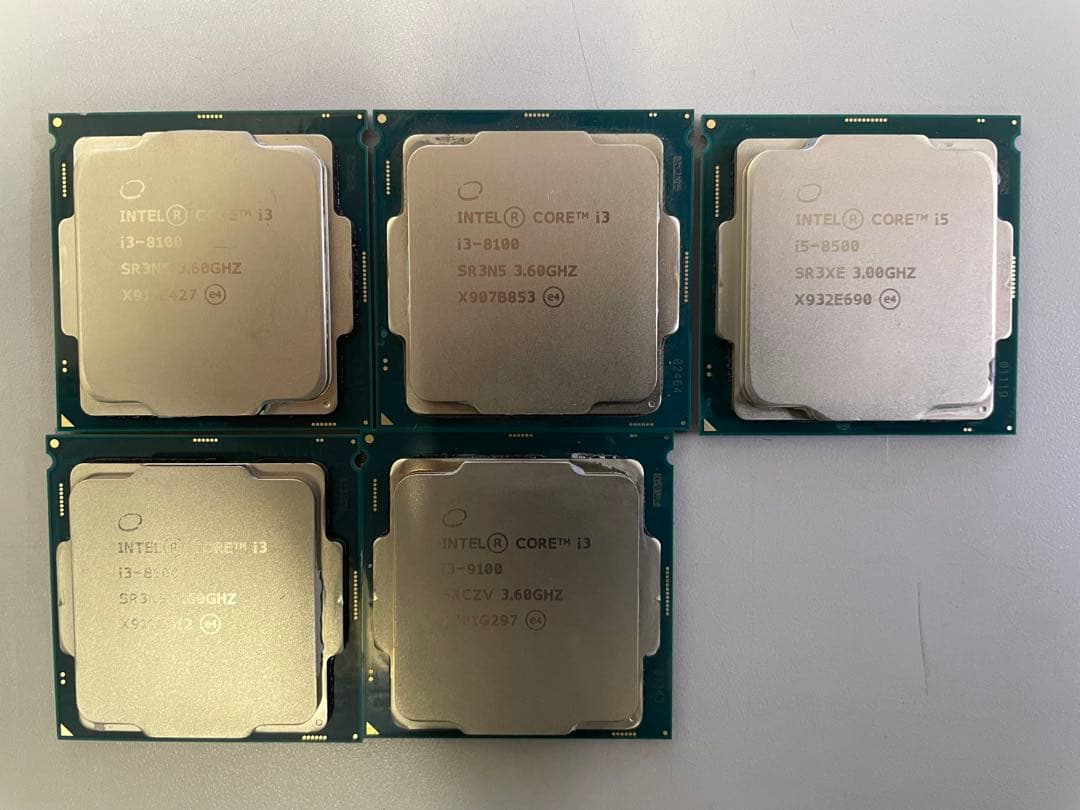 Intel Core i5-8500、i3-9100、i3-8100×3個