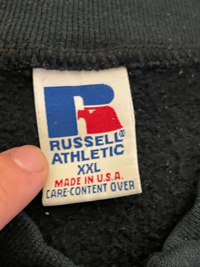 90s usa製 ブラックRUSSELL ATHLETIC フルジップスウェット