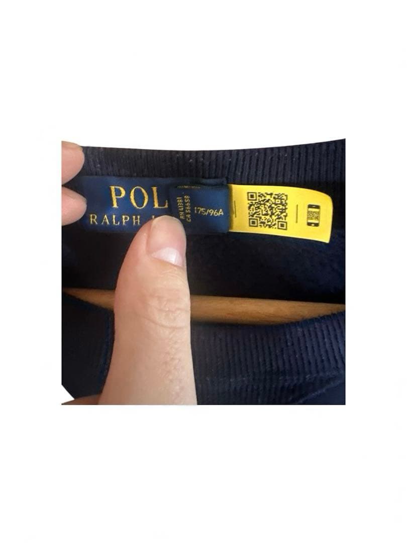 ポロラルフローレン 現行QRコードタグ ポロベア スウェット ネイビー M