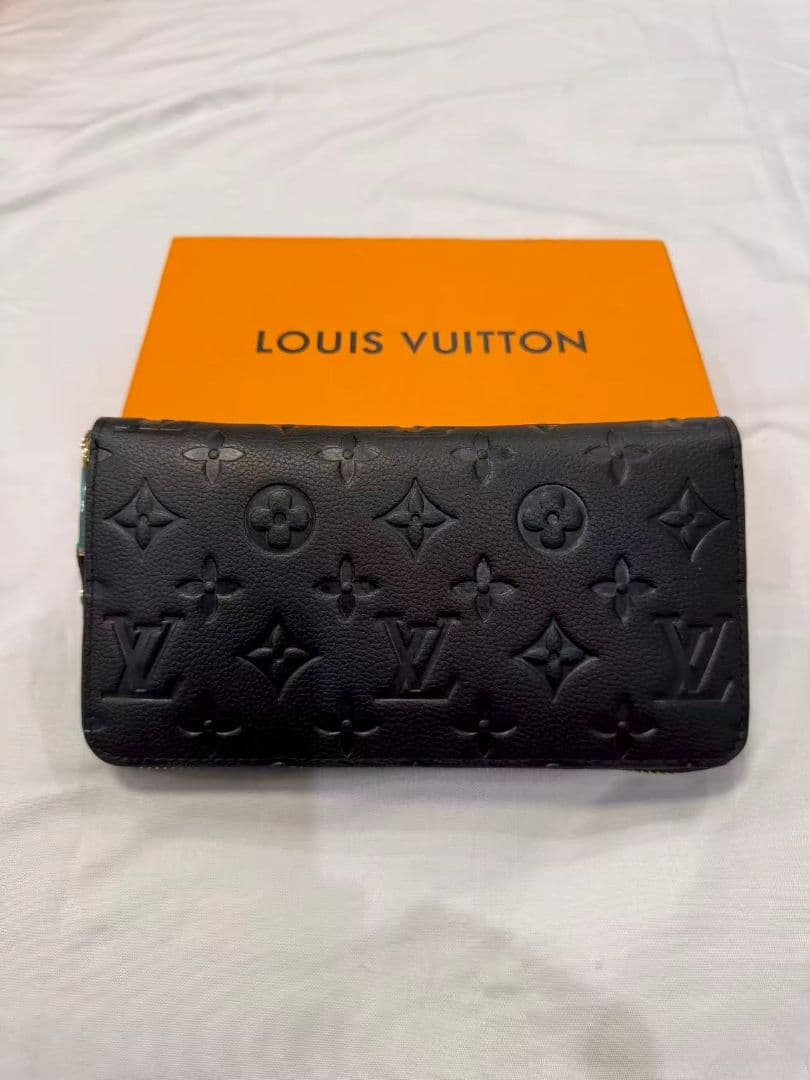 【匿名送料込み】 ファスナー 長財布 ブラック