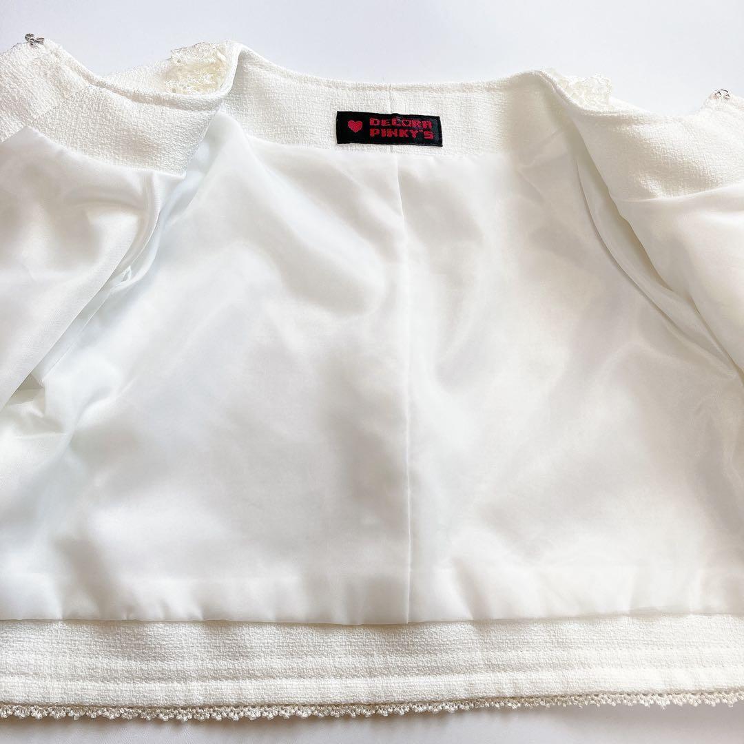 ラベンダー×ホワイト 120 セレモニー 入学 卒園 発表会 フォーマル