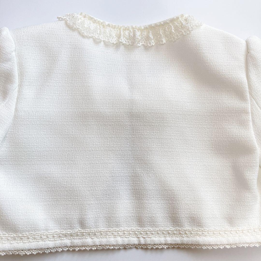 ラベンダー×ホワイト 120 セレモニー 入学 卒園 発表会 フォーマル