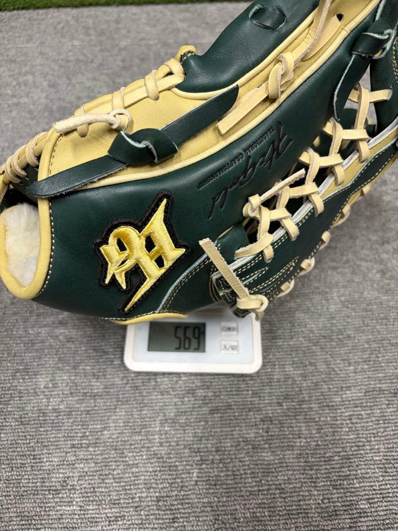 HI-GOLD 軟式グローブ 外野手用　左投げ　ダークグリーン/ベージュ