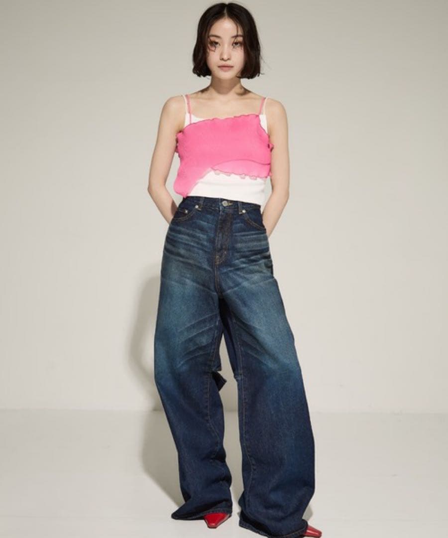 kotohayokozawa シアーキャミソール　ピンク