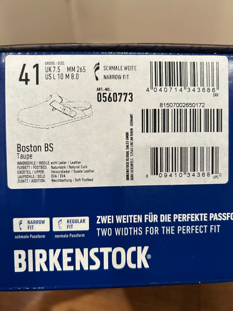 国内正規品BIRKENSTOCK BOSTON TAUPE スエード 41