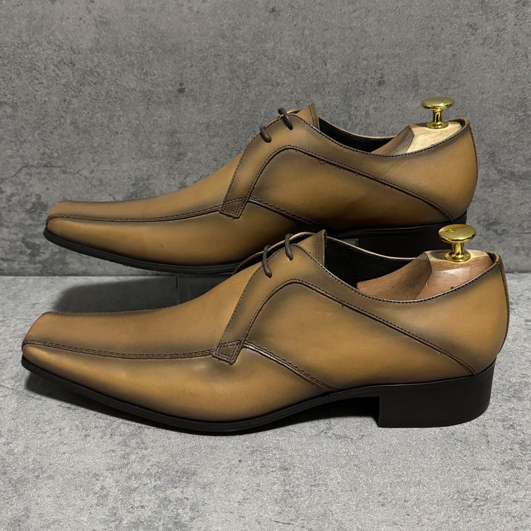 新品　キャサリンハムネットロンドン　ビジネスシューズ　ブラウン　本革　2225