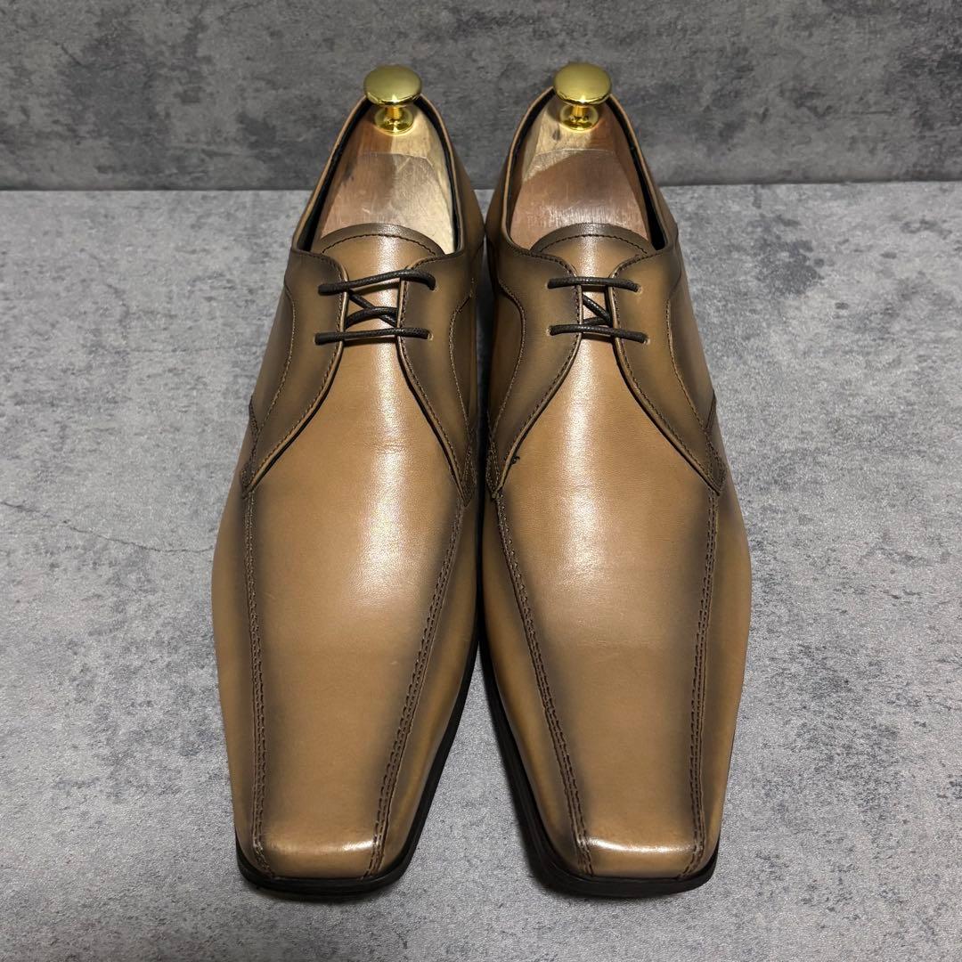 新品　キャサリンハムネットロンドン　ビジネスシューズ　ブラウン　本革　2225
