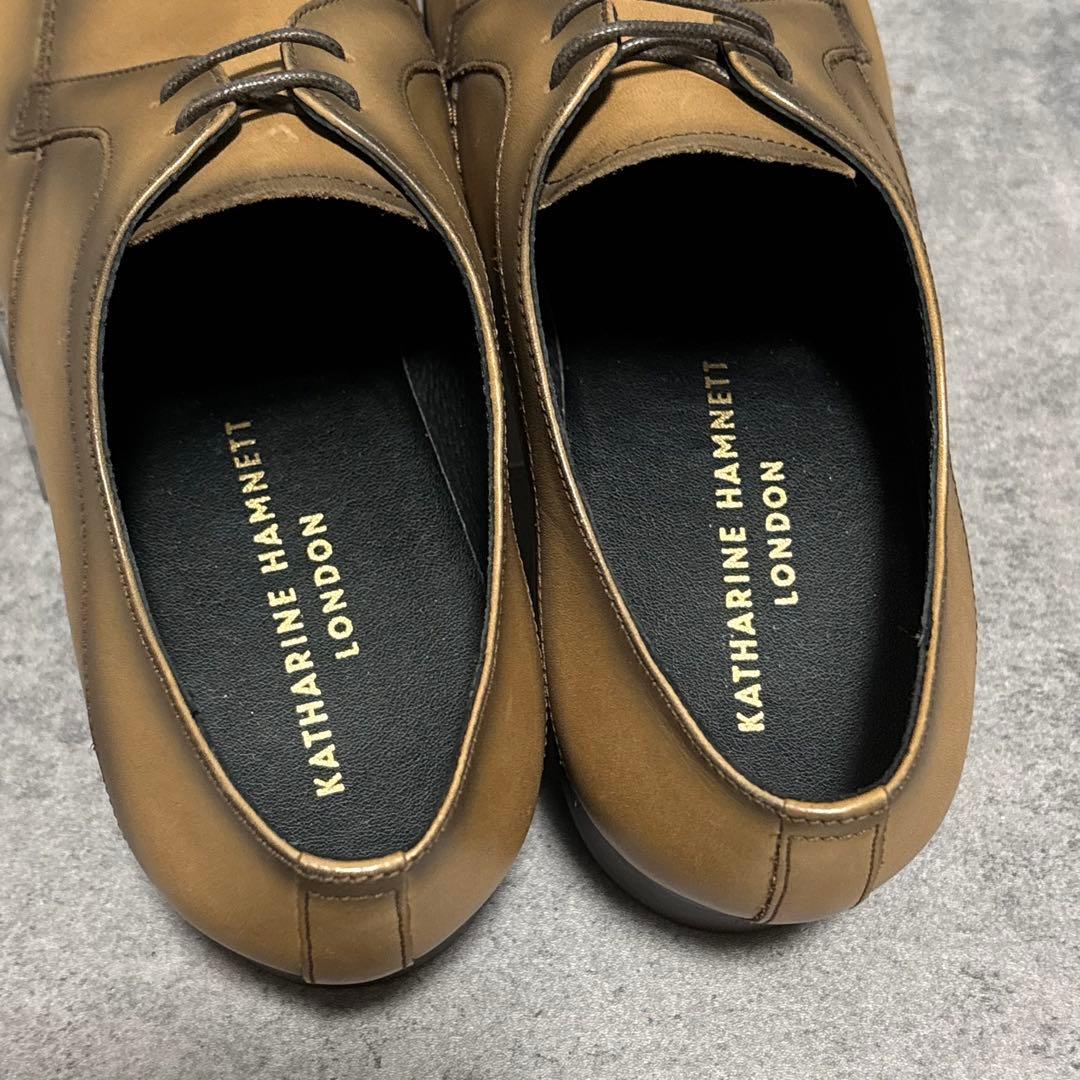 新品　キャサリンハムネットロンドン　ビジネスシューズ　ブラウン　本革　2225