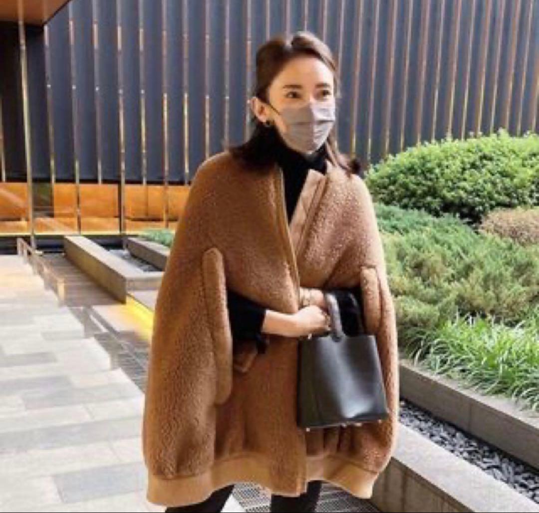 Max Mara テディベア　ボンバーケープ　キャメル　S