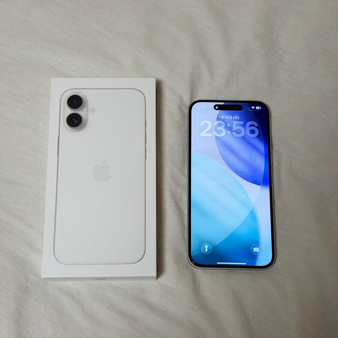 【美品】iPhone16 Plus 256GB ホワイト（SIMフリー）