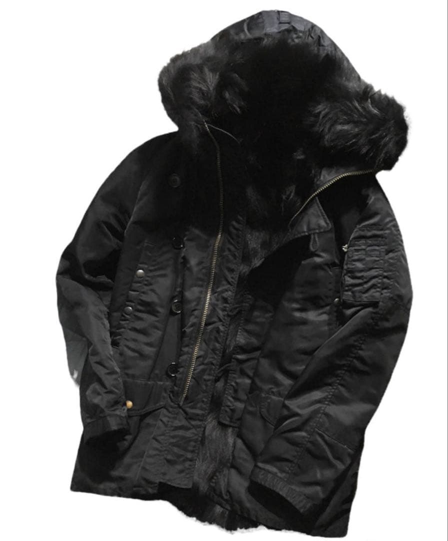 超希少モデル wjk 総裏フォックスファー リアルファー N-3B 黒　サイズM