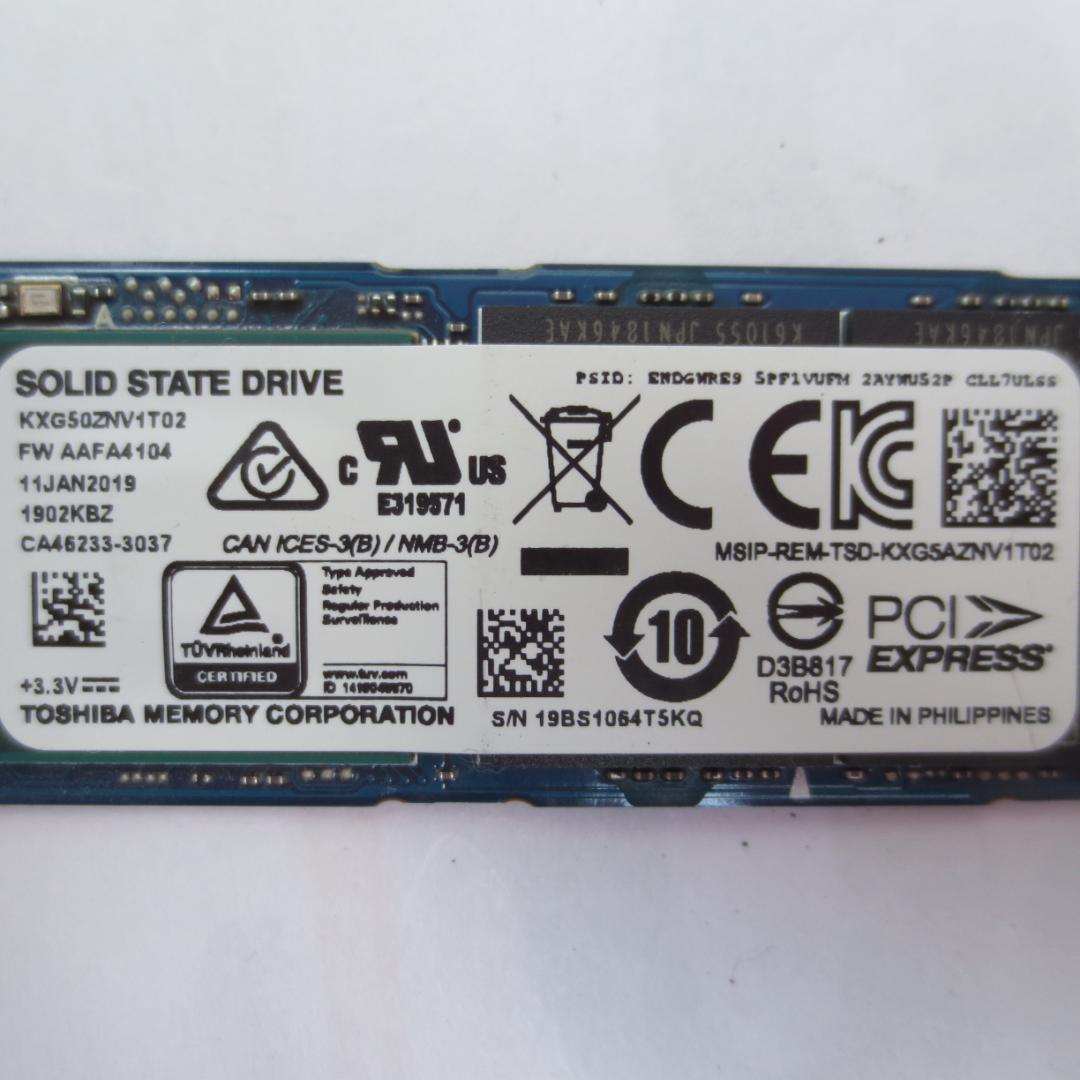 M.2 2280 NVMe SSD 1024GB 中古品