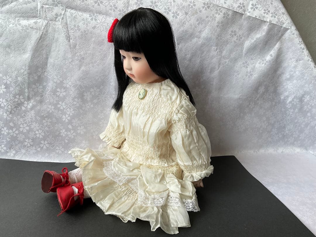 専用　市松人形　ビスク市松人形　ビンテージドレス着抱き市松人形