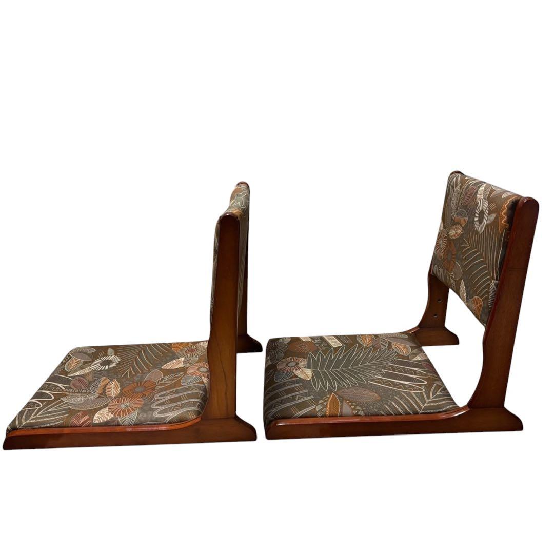 折りたたみ座椅子 天然木 2脚セット