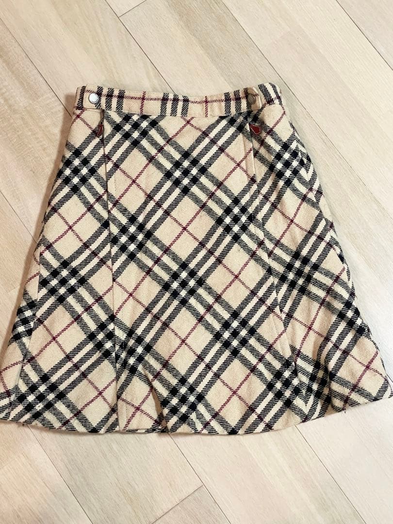 Burberry Blue label ノバチェック フレアスカート 36