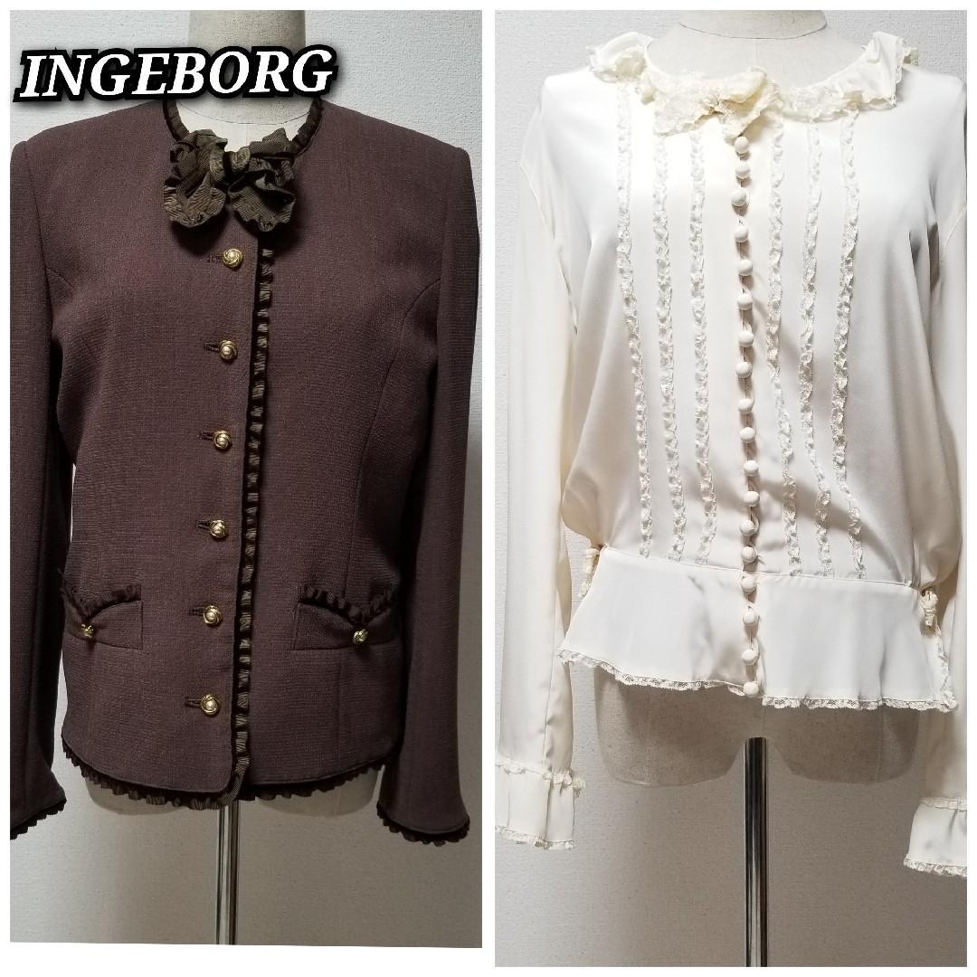 美品 INGEBORG インゲボルグ シャツ ブラウス ジャケット S