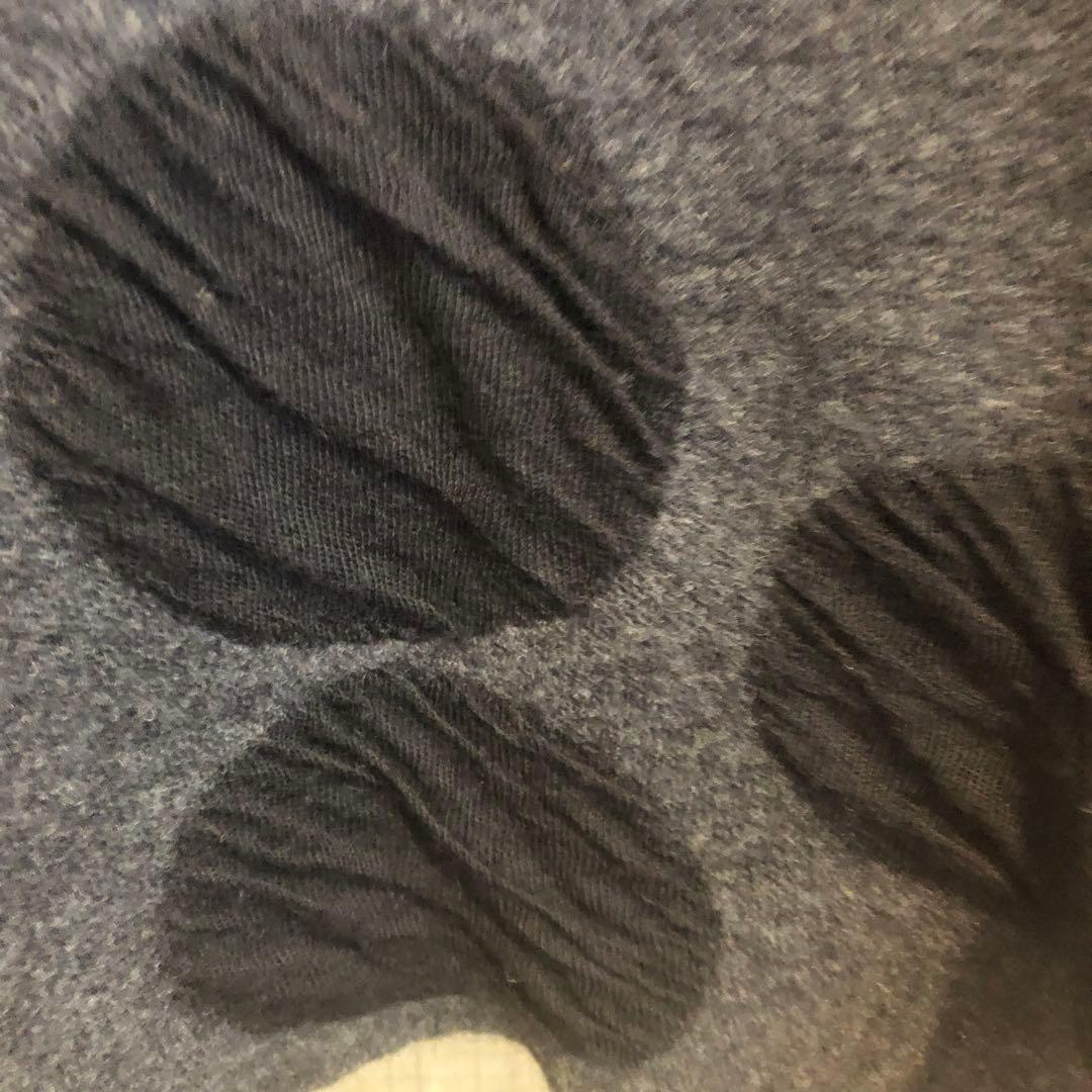 センソユニコ芽風グレー ドット柄 五分袖チュニック