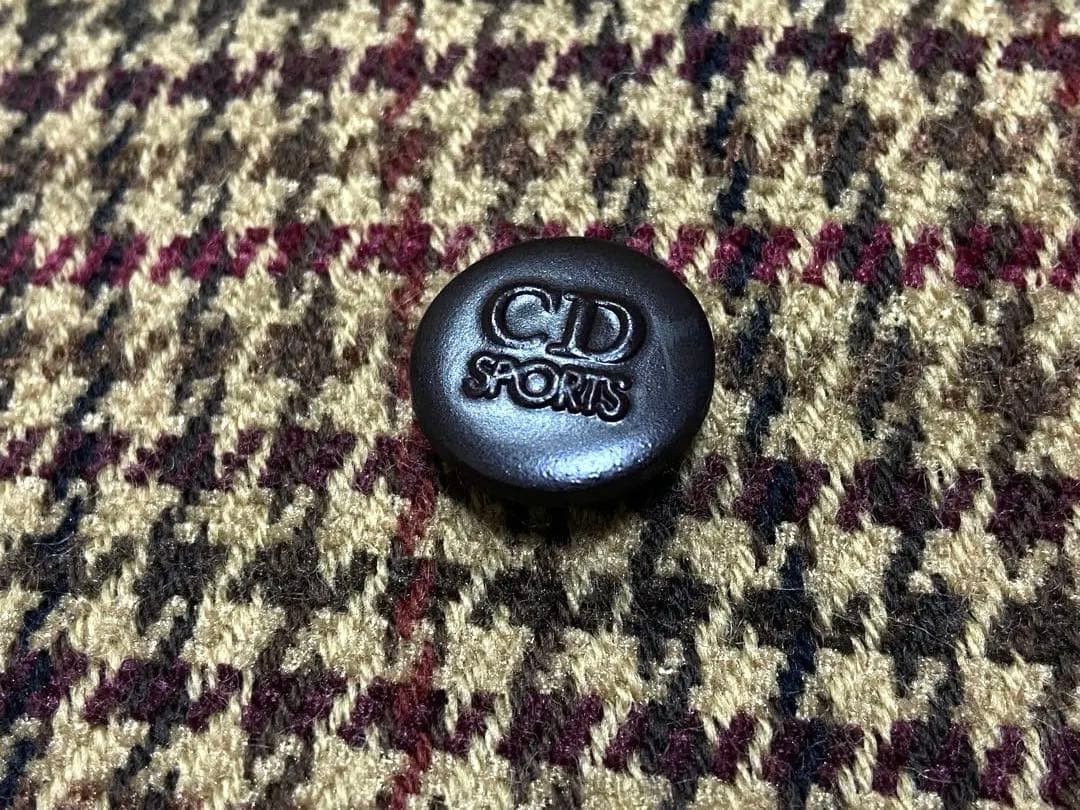 90s クリスチャンディオール/英国風/ウール チェック ツイードジャケット L