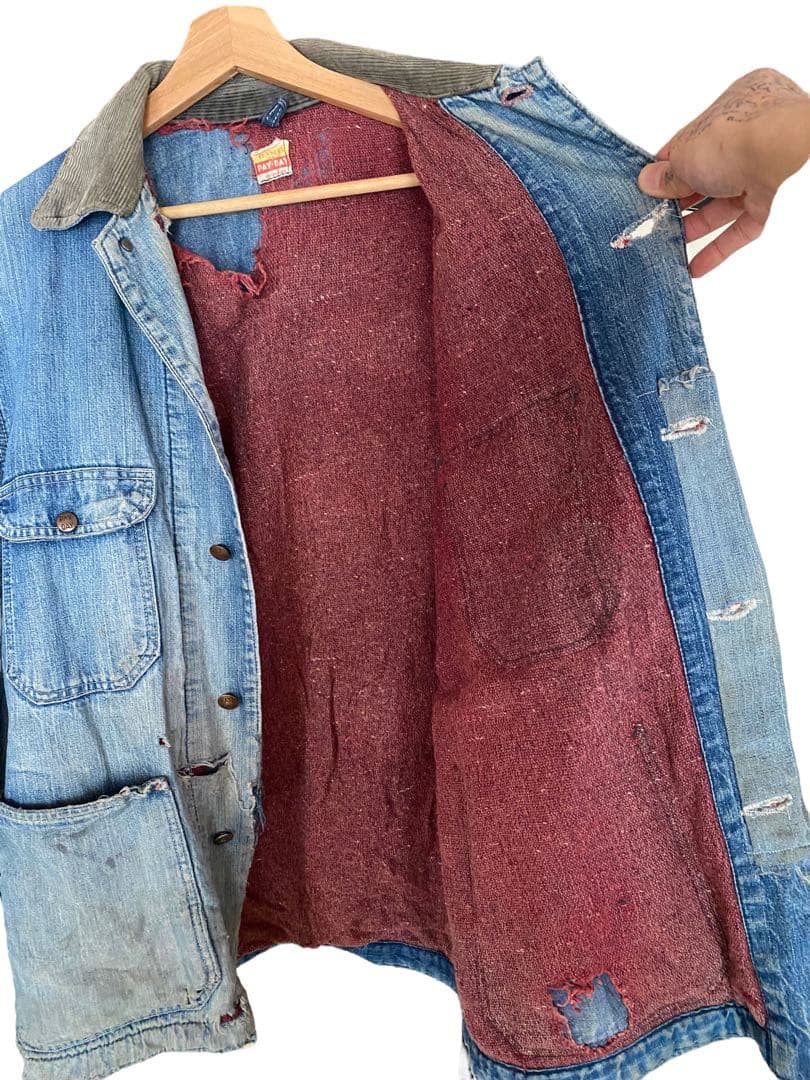 ボロ　PAYDAY 50s 襟コーズ デニムカバーオール ブランケット