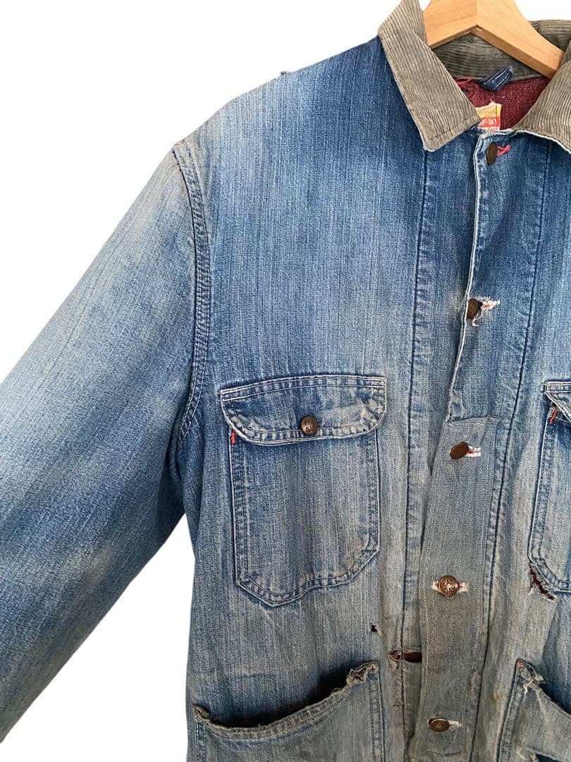 ボロ　PAYDAY 50s 襟コーズ デニムカバーオール ブランケット
