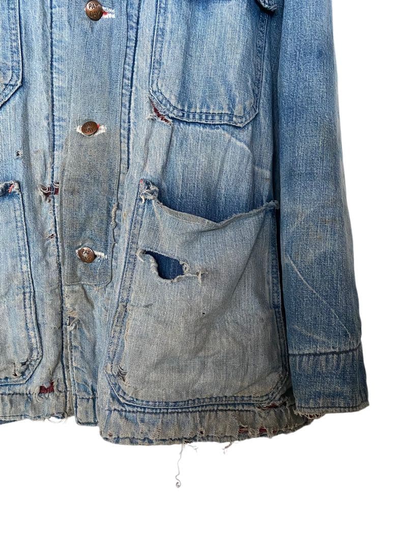 ボロ　PAYDAY 50s 襟コーズ デニムカバーオール ブランケット