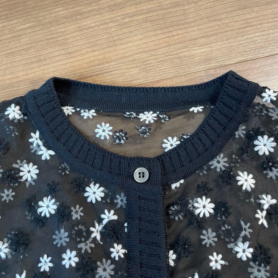 trefle+1 マーガレットカーディガン　黒