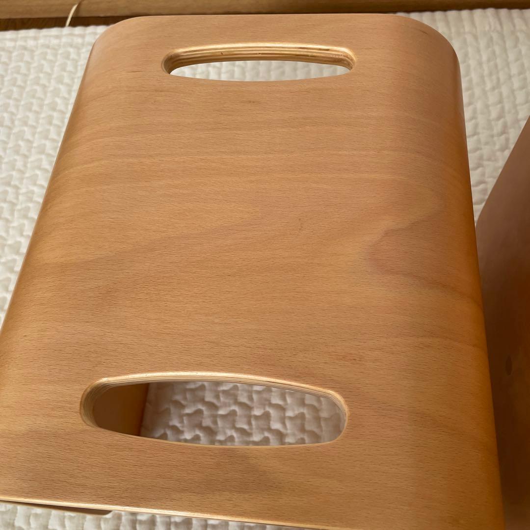 ＊美品＊HOPPL ホップル コロコロチェア 木製 キッズチェア 2脚セット