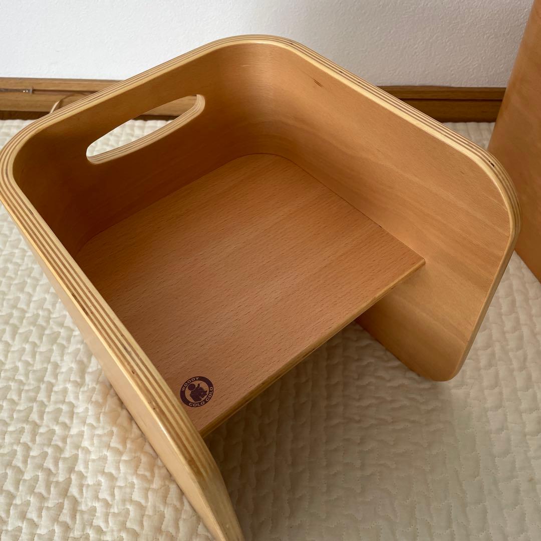 ＊美品＊HOPPL ホップル コロコロチェア 木製 キッズチェア 2脚セット