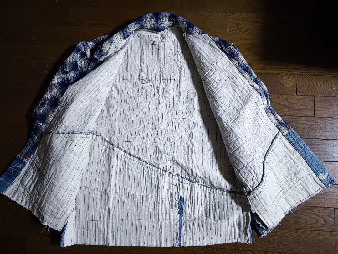 GREG LAUREN 再構築　ドッキング　チェックシャツジャケット　サイズ2