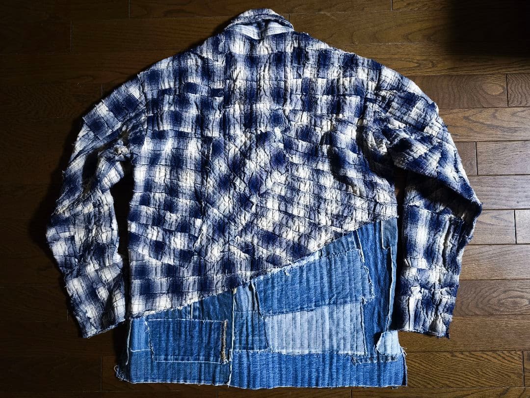 GREG LAUREN 再構築　ドッキング　チェックシャツジャケット　サイズ2