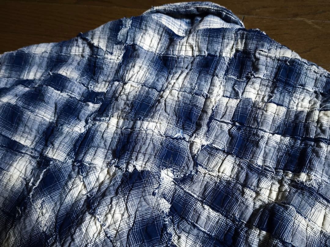 GREG LAUREN 再構築　ドッキング　チェックシャツジャケット　サイズ2