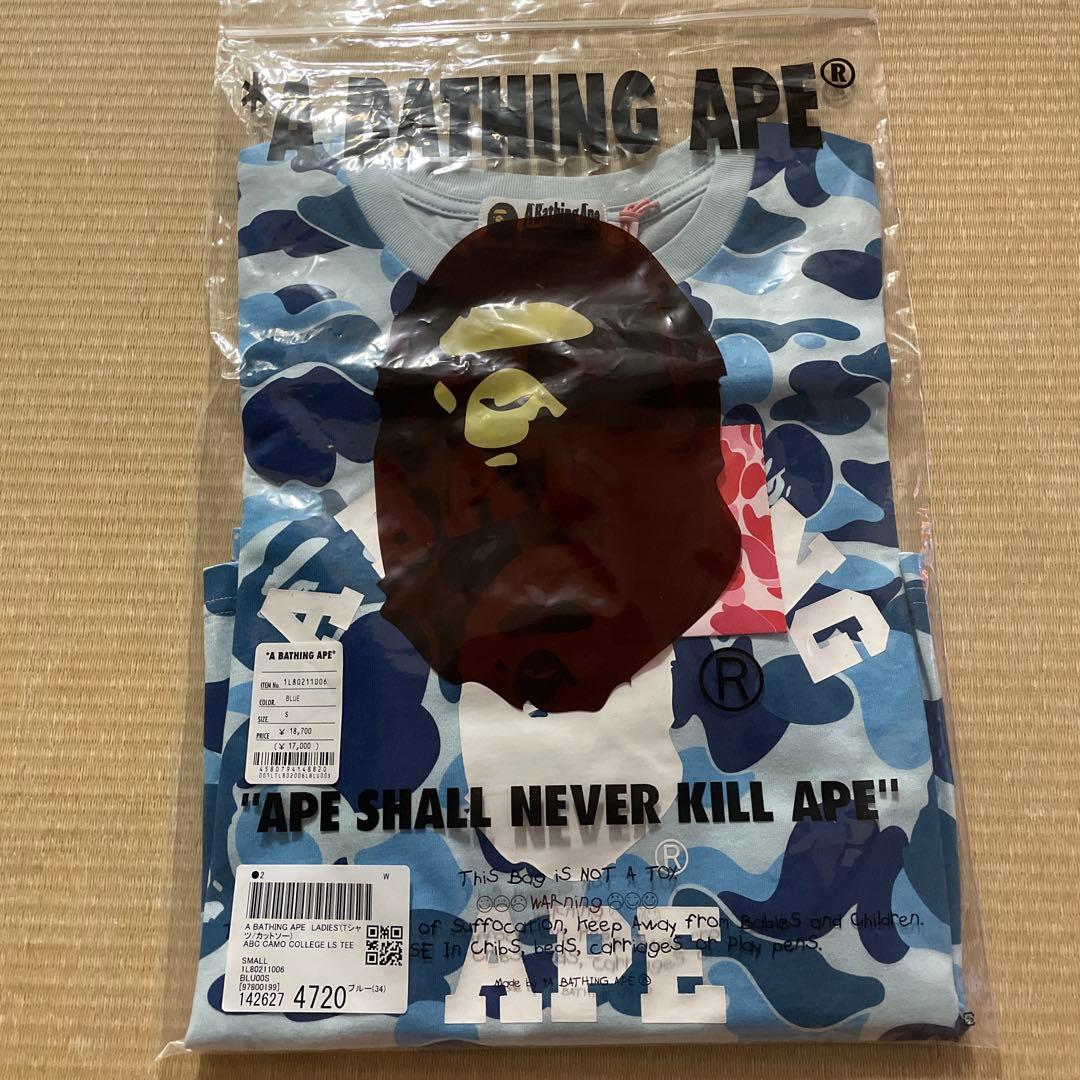 トップス A BATHING APE COMO COLLEGE LS TEE
