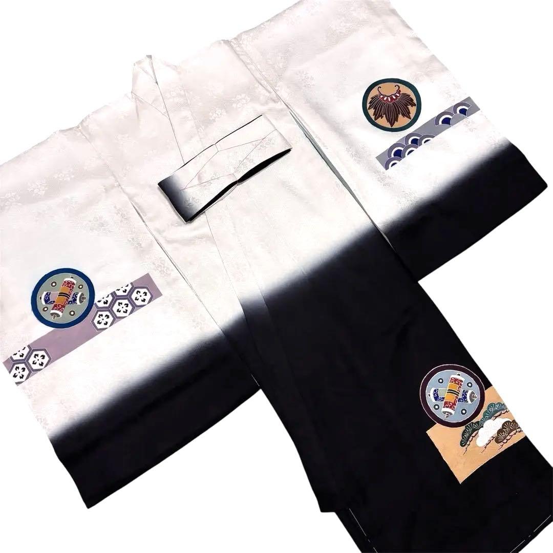 【新品未使用】手書き京友禅 お宮参り 産着 祝着 襦袢付 新品たとう紙付 正絹