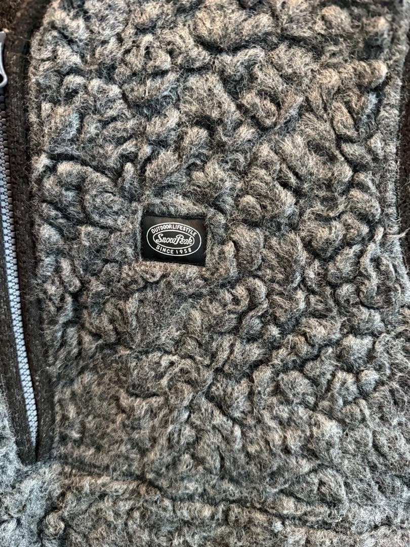 【極美品】スノーピーク ウールフリースベスト グレー Lサイズ 日本製