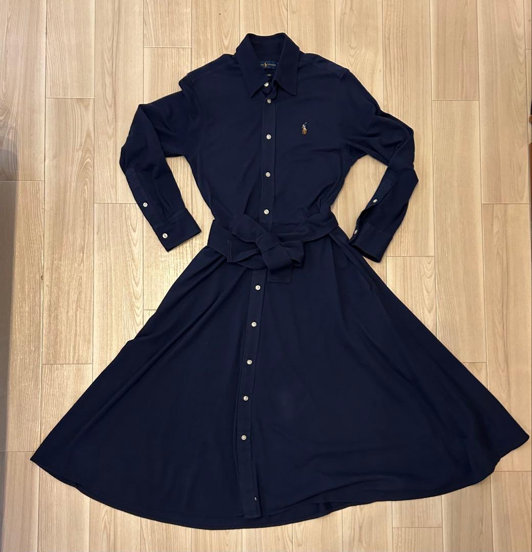 【時間限定お値下】Ralph Lauren ネイビー シャツワンピース