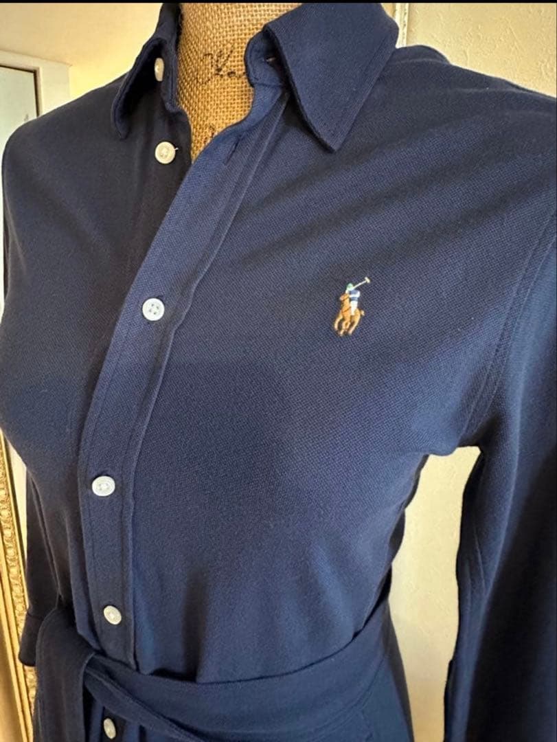 【時間限定お値下】Ralph Lauren ネイビー シャツワンピース