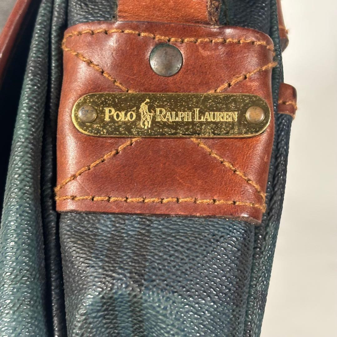 ポロラルフローレン メッセンジャーバッグ 斜め掛け ブラックウォッチ チェック