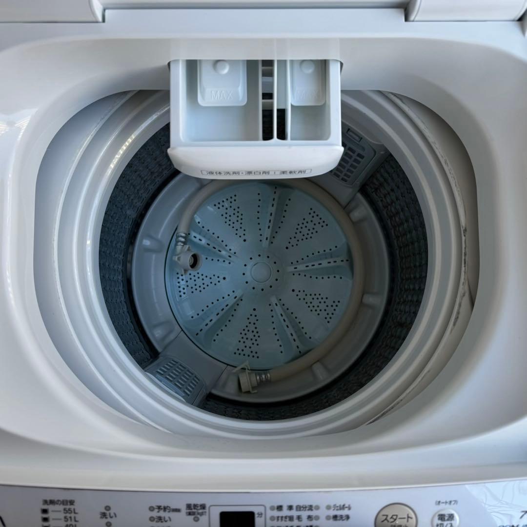 55⭐️2022年製★アクア　洗濯機 インバーター　7KG 一人暮らし　ガラス扉