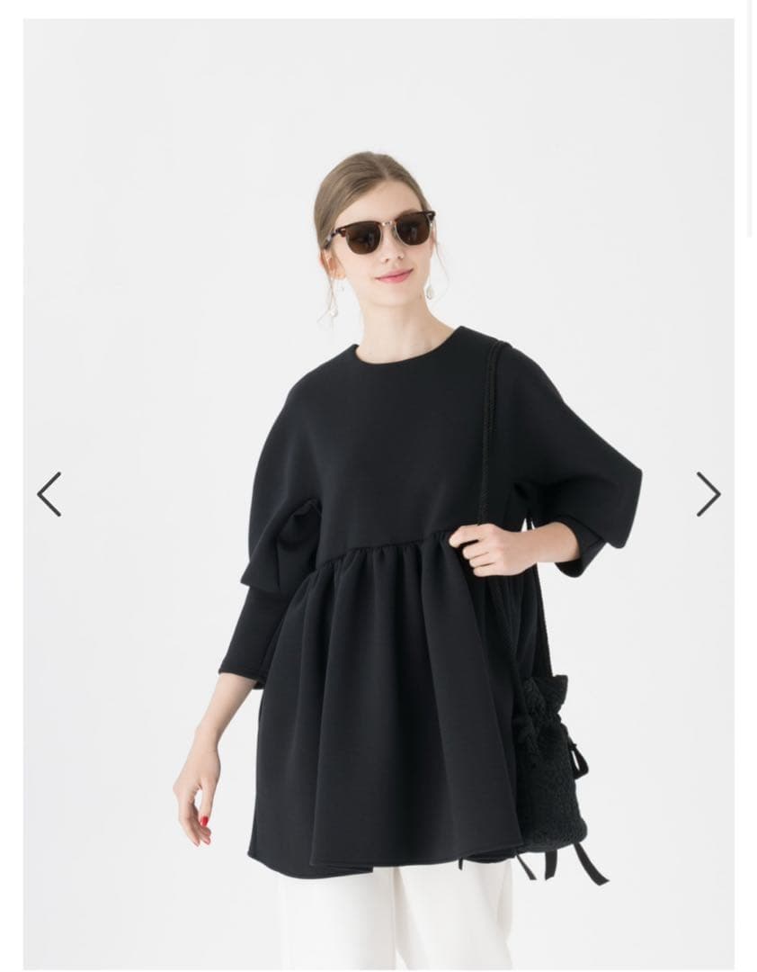 ツルバイマリコオイカワ　チュニック　　ブラック