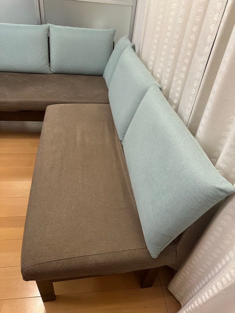 ②【美品/送料込み】園田産業　2人掛け•3人掛けソファ