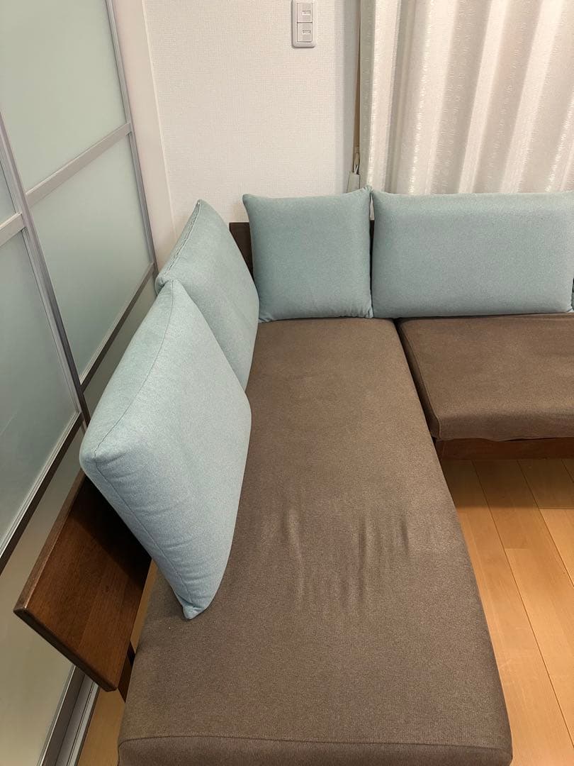 ②【美品/送料込み】園田産業　2人掛け•3人掛けソファ