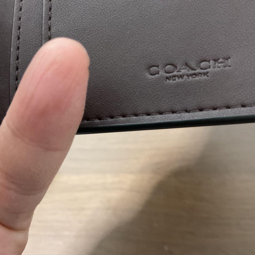 Jamii 未使用品 美品 コーチ レザー ロゴ エンベロープ 長財布②