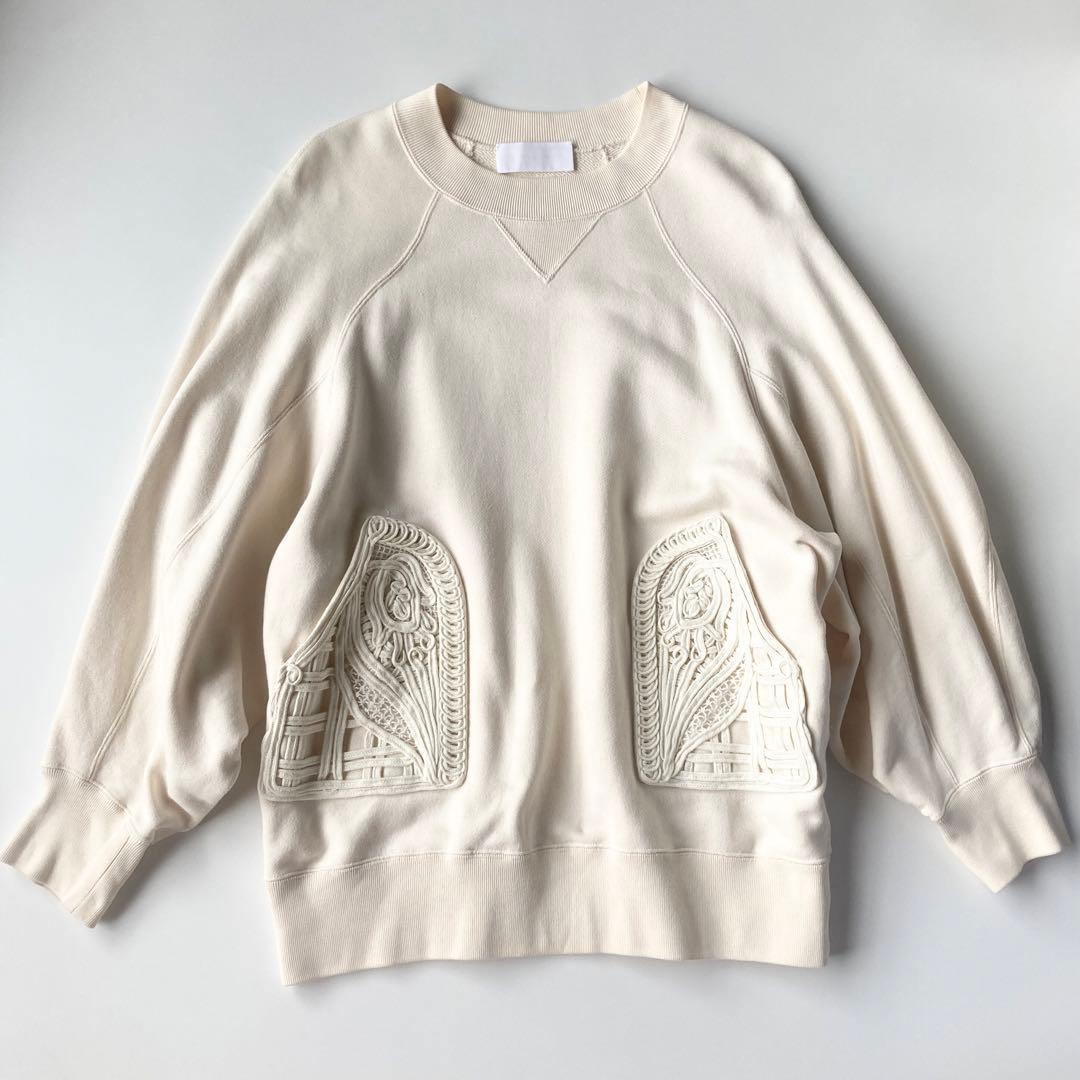 Mame Kurogouchi マメクロゴウチ コード刺繍 スウェット