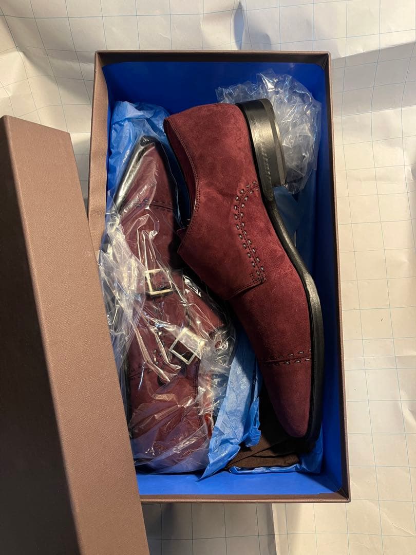 特価　新品　綺麗なワインレッド　ダブルモンク　スペイン　Cordwainer