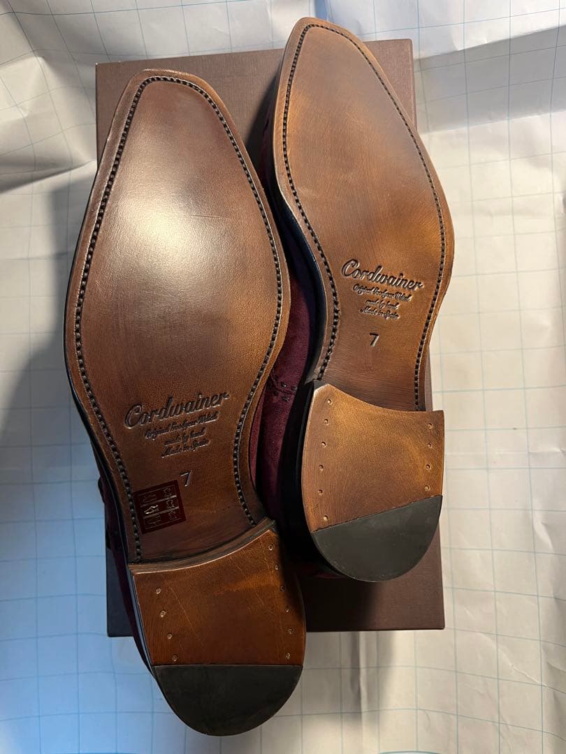 特価　新品　綺麗なワインレッド　ダブルモンク　スペイン　Cordwainer