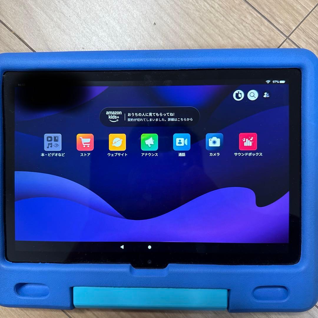 Amazon fire HD 10 キッズ タブレット青色ケース付（第11世代）