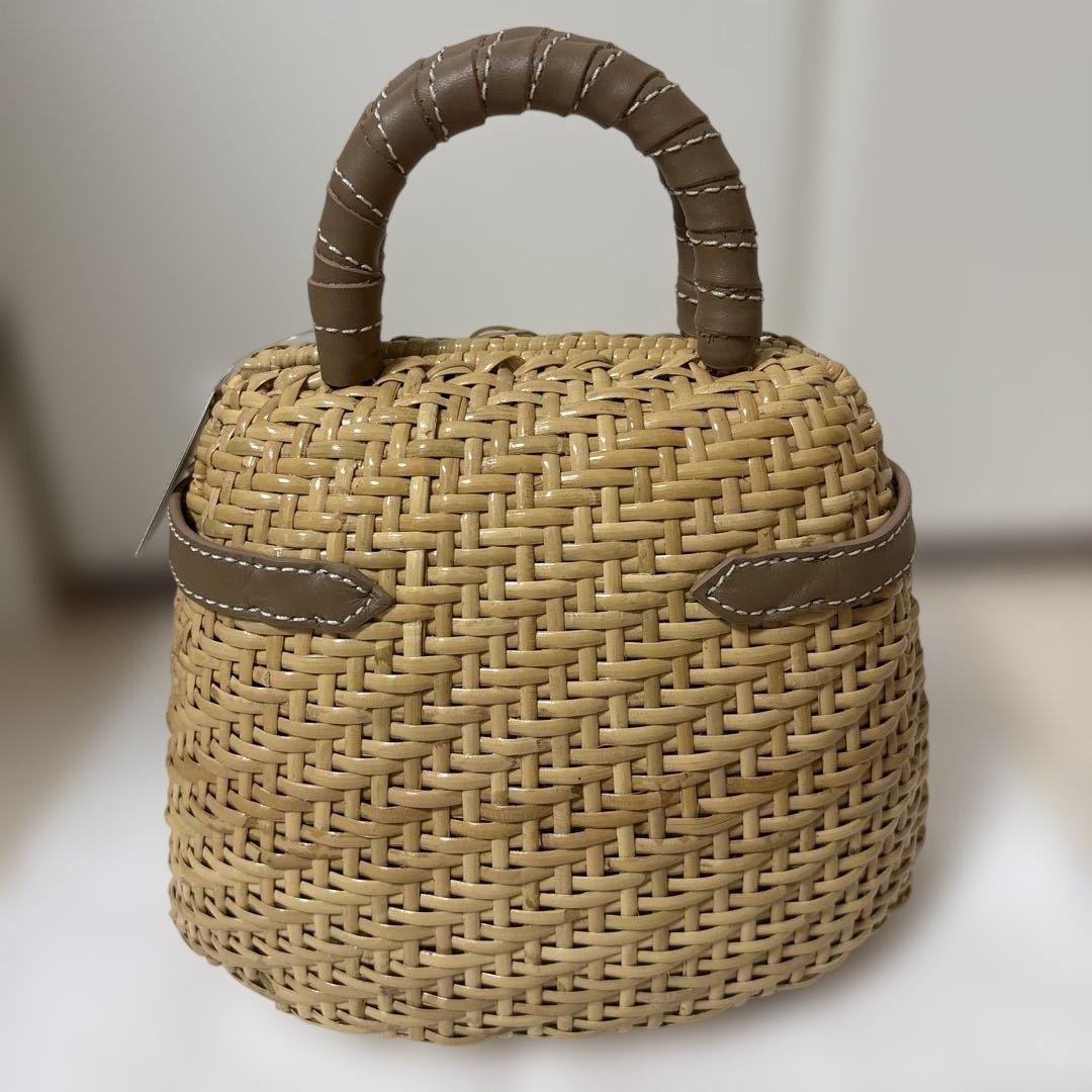 セブンテン　ベルトラタンミニバッグ(グレージュ)